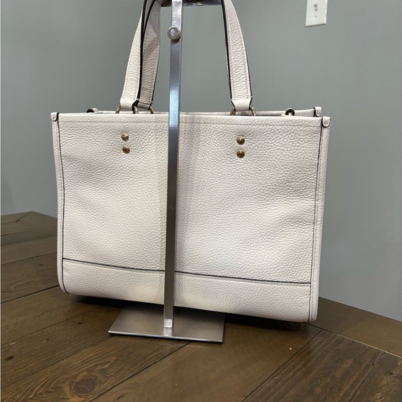 Coach Dempsey Carryall in Chalk White Pebble Leather - Picture 2 of 11
